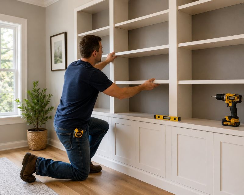 Built In Bookshelves Installation in Alexandria, VA