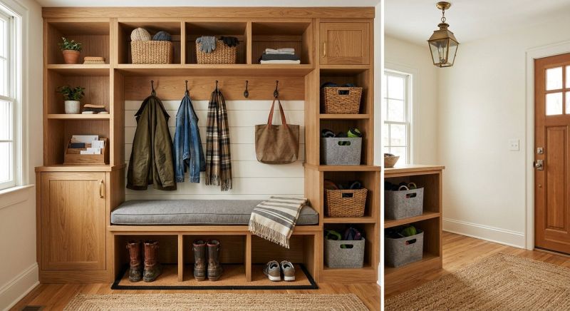 Mudroom Shelving Installation in Greensboro, NC