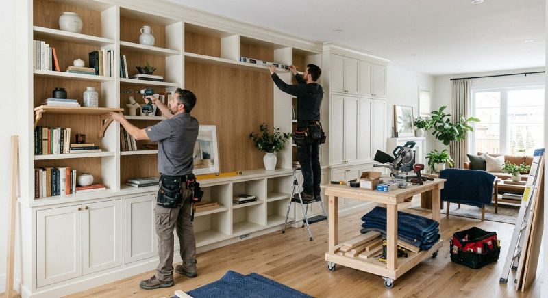 Built In Bookshelves Installation in Greensboro, NC