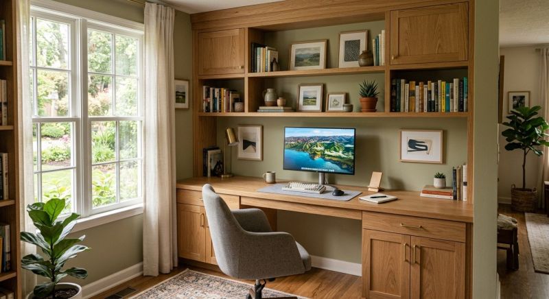 Built In Desk Installation in Durham, NC