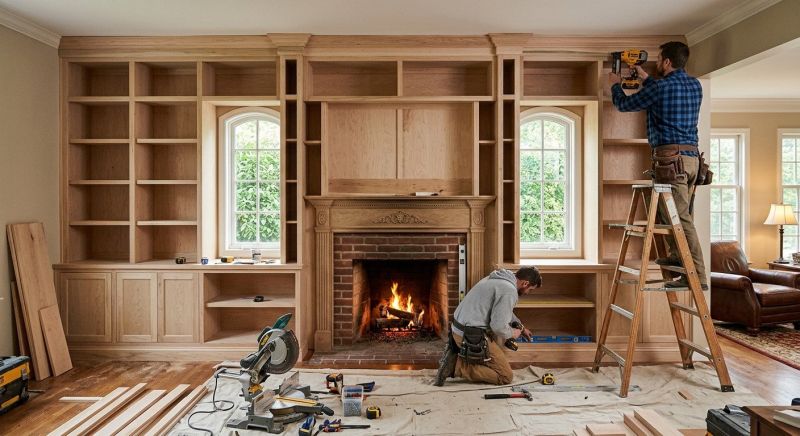 Custom Bookcase Installation in Alexandria, VA