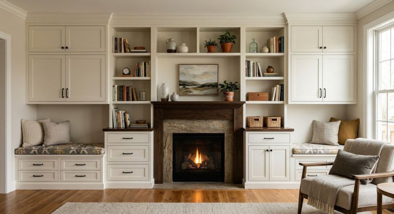 Fireplace Cabinet Installation in Fairfax, VA