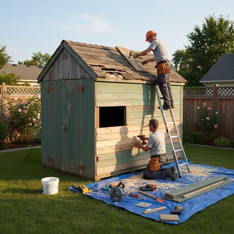 Wood Shed Repair in Olathe, KS